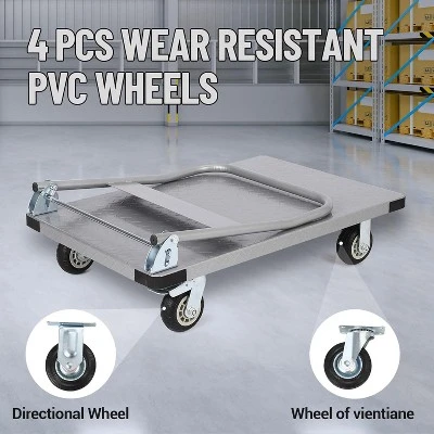2000lbs Steel Platform Truck 36"x24" Foldable Push Dolly Flatbed Cart With Wheels 5 2000lbs Steel Platform Truck 36"x24" Foldable Push Dolly Flatbed Cart With Wheels - Image 5