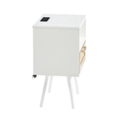Mid-Century Modern Nightstand,15.75" Rattan Night Stands With Power Outlet & USB Ports,Drawer Solid Wood Legs, Bedroom Night Stand 7 Mid-Century Modern Nightstand,15.75" Rattan Night Stands With Power Outlet & USB Ports,Drawer Solid Wood Legs, Bedroom Night Stand -Garvee Sales GUEST a51a11c5 a06f 4983 b058 3bafc6cea7ed