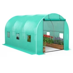 Walk-in Greenhouse, Galvanized Steel Frame With 6 Mesh Windows & Two Full Zipper Door 18 Walk-in Greenhouse, Galvanized Steel Frame With 6 Mesh Windows & Two Full Zipper Door -Garvee Sales GUEST a6dbf3d7 6116 4148 86ee 18238a0a8bba
