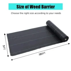 Garvee Weed Barrier Landscape Fabric, Heavy Duty Weed Control Fabric, High Permeability, Flower Bed, Driveway Fabric
