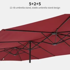 Patio Umbrellas, 15FTx9FT Patio Double-Sided Umbrella, Outdoor Rectangle Market Umbrella For Patio, Lawn & Garden And Poolside -Garvee Sales GUEST a937a841 f108 4577 a7c8 0a18f94824c4
