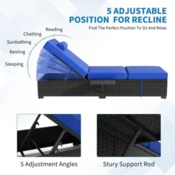 Set Of 2 Outdoor Adjustable Wicker Lounge Chairs With Soft Cushions, Chaise Recliner For Garden, Pool, Deck – Gray And Taupe 10 Set Of 2 Outdoor Adjustable Wicker Lounge Chairs With Soft Cushions, Chaise Recliner For Garden, Pool, Deck – Gray And Taupe -Garvee Sales GUEST aa13270a 14f9 428b b9e1 a96193295cd2