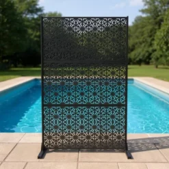 Outdoor Metal Privacy Screen 72"x47" Freestanding Decorative Fence Panels With Stand,Steel Divider & Climbing Plant Trellis For Patio Garden Balcony 15 Outdoor Metal Privacy Screen 72"x47" Freestanding Decorative Fence Panels With Stand,Steel Divider & Climbing Plant Trellis For Patio Garden Balcony -Garvee Sales GUEST aa4ed063 19c0 41fc 8cd3 359076bc7300