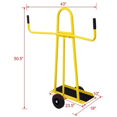 Steel Panel Cart,Drywall Sheet Cart & Panel Dolly 750lbs Panel Service Cart, Yellow 4 Steel Panel Cart,Drywall Sheet Cart & Panel Dolly 750lbs Panel Service Cart, Yellow - Image 4