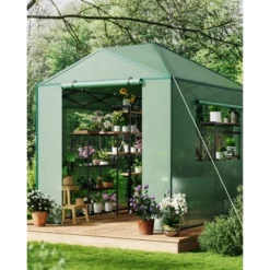 Pop Up Greenhouse,Portable Walk-in Indoor Outdoor Greenhouse For Garden Patio Backyard,Zippered Doors And Window,PE Cover 16 Pop Up Greenhouse,Portable Walk-in Indoor Outdoor Greenhouse For Garden Patio Backyard,Zippered Doors And Window,PE Cover -Garvee Sales GUEST ab9c7309 b7a5 4a54 b842 e948ef2f9f65