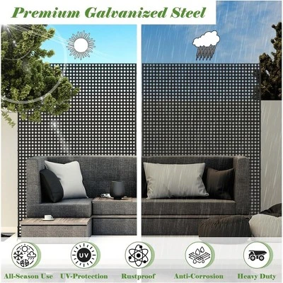 Galvanized Steel Screen And Panels, DIY Decoration Utility Room Divider, Free Standing Metal Screen 2 Galvanized Steel Screen And Panels, DIY Decoration Utility Room Divider, Free Standing Metal Screen - Image 2