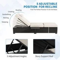 Garvee Outdoor PE Wicker Chaise Lounge Chairs Set Of 2 Patio Brown Rattan Reclining Chair Adjustable Backrest Pool Sunbathing Recliners 17 Garvee Outdoor PE Wicker Chaise Lounge Chairs Set Of 2 Patio Brown Rattan Reclining Chair Adjustable Backrest Pool Sunbathing Recliners -Garvee Sales GUEST ac73d36b 3b5e 4011 a358 3d2f3fba207a