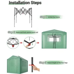 Pop Up Greenhouse,Portable Walk-in Indoor Outdoor Greenhouse For Garden Patio Backyard,Zippered Doors And Window,PE Cover 14 Pop Up Greenhouse,Portable Walk-in Indoor Outdoor Greenhouse For Garden Patio Backyard,Zippered Doors And Window,PE Cover -Garvee Sales GUEST ac95d679 5868 447b 9820 a4bd3d1a2868