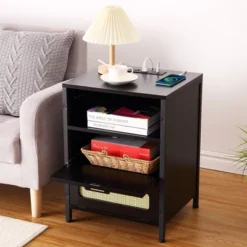 Nightstand With Charging Station, Modern End Table With USB Ports And Outlets -Garvee Sales GUEST acbb5c7b 358c 4d06 aba8 49ef476916e7