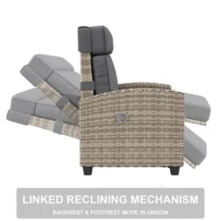 Outdoor Recliner Chair With Cushion/Side Table, Patio Reclining Chairs With Adjustable Back And Footrest, Garden Lounge Furniture 9 Outdoor Recliner Chair With Cushion/Side Table, Patio Reclining Chairs With Adjustable Back And Footrest, Garden Lounge Furniture -Garvee Sales GUEST ace93955 152b 4d35 983d 5ea6d27f17bf