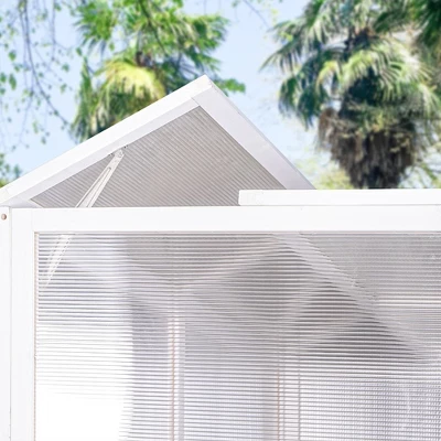 Greenhouse, Wooden Lean To Greenhouses For Outdoors, Heavy Duty Walk In Green House For Outside Winter For Sunroom Storage Shed, Garden, Backyard 8 Greenhouse, Wooden Lean To Greenhouses For Outdoors, Heavy Duty Walk In Green House For Outside Winter For Sunroom Storage Shed, Garden, Backyard - Image 8