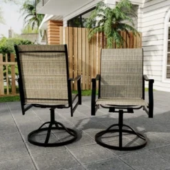 Outdoor Swivel Dining Chairs With Textilene Breathable Back, Swivel Patio Dining Chairs Set Of 8, SwivelPatio SlingChairs Set For Poolside Lawn Garde 13 Outdoor Swivel Dining Chairs With Textilene Breathable Back, Swivel Patio Dining Chairs Set Of 8, SwivelPatio SlingChairs Set For Poolside Lawn Garde -Garvee Sales GUEST ad24f8db 0293 45ae a525 775b9ef30667
