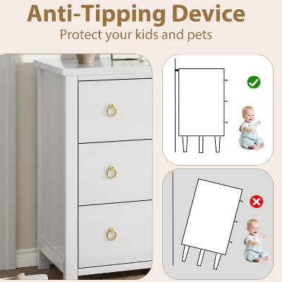 6 Dresser For Bedroom, 47.2" Modern Wide Dresser With Storage, Wooden Closet Dressers Chest Of Drawers Freestanding For Bedroom White 5 6 Dresser For Bedroom, 47.2" Modern Wide Dresser With Storage, Wooden Closet Dressers Chest Of Drawers Freestanding For Bedroom White - Image 5