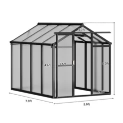 Whizmax 6' X 8' Greenhouse, Upgraded Polycarbonate Green House With Vent, Aluminum Frame, Greenhouses For Outdoors For Yard, Garden, Hobby 13 Whizmax 6' X 8' Greenhouse, Upgraded Polycarbonate Green House With Vent, Aluminum Frame, Greenhouses For Outdoors For Yard, Garden, Hobby -Garvee Sales GUEST adb0437e 3fb7 4e72 a6b8 9e84397238dd