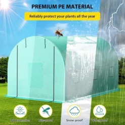 Walking In Tunnel Tent Galvanized Frame Waterproof Greenhouse -Garvee Sales GUEST ae79c673 8de3 40ce 8c4e 84563750d36a