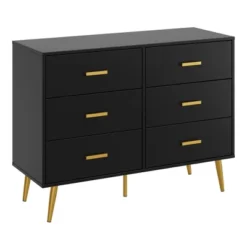 Garvee Modern Wooden Dresser With Gold Handles, White 6 Drawer Dresser With Storage Space, Chest Dresser With Deep Drawers For Bedroom -Garvee Sales GUEST aea6d282 e855 4535 bb6d cf864f2b9c06