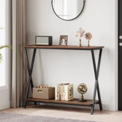 Console Sofa Tables, Narrow Entrance Sofa Table With Shelves, 2-Tier Industrial Entryway Table For Living Room, Foyer, Hallway, Behind Couch, Office 18 Console Sofa Tables, Narrow Entrance Sofa Table With Shelves, 2-Tier Industrial Entryway Table For Living Room, Foyer, Hallway, Behind Couch, Office -Garvee Sales GUEST aed83498 d462 4bce a77c 1238066b2d9f