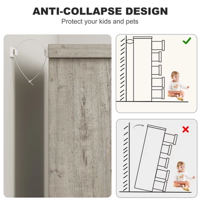 5 Drawer Dresser For Bedroom, Dresser Chest Of Drawers With Embedded Handles Design, Wooden Dresser Organizer For Living Room, Nursery, Hallway 5 5 Drawer Dresser For Bedroom, Dresser Chest Of Drawers With Embedded Handles Design, Wooden Dresser Organizer For Living Room, Nursery, Hallway - Image 5