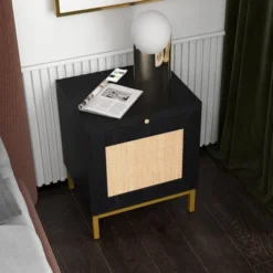 Set Of 2 Rattan Night Stands, Modern Farmhouse End Tables With Tray, Storage Shelf For Entryway, Bedroom, Living Room 9 Set Of 2 Rattan Night Stands, Modern Farmhouse End Tables With Tray, Storage Shelf For Entryway, Bedroom, Living Room -Garvee Sales GUEST b1342ccf e466 43af 87a1 5913b545b0c3