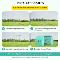 Walking In Tunnel Tent Galvanized Frame Waterproof Greenhouse -Garvee Sales GUEST b17e2c35 eb5b 4e2a 91c0 032e5b14e24d