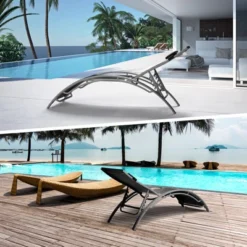 Set Of 2 Beach Chaise Lounges - Aluminum Pool Lounge Chairs Adjustable Backrest For Patio, Backyard, Vacation Home, Black 14 Set Of 2 Beach Chaise Lounges - Aluminum Pool Lounge Chairs Adjustable Backrest For Patio, Backyard, Vacation Home, Black -Garvee Sales GUEST b18f6da6 7abb 43fd b890 07382e45e0d6
