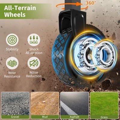 Garden Trolley, Foldable Wagon, Foldable Utility Cart Handcart -240LBS Capacity With Adjustable Handle Trolley For Camping Sports Shopping 3 Garden Trolley, Foldable Wagon, Foldable Utility Cart Handcart -240LBS Capacity With Adjustable Handle Trolley For Camping Sports Shopping - Image 3