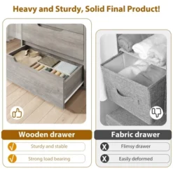 Freestanding Elegant Tall Storage Dressers With 5 Ample Drawer Space 12 Freestanding Elegant Tall Storage Dressers With 5 Ample Drawer Space -Garvee Sales GUEST b347b116 1522 4a01 97e2 45bf0a27dd3a