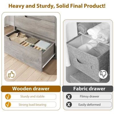 Freestanding Elegant Tall Storage Dressers With 5 Ample Drawer Space 5 Freestanding Elegant Tall Storage Dressers With 5 Ample Drawer Space - Image 5