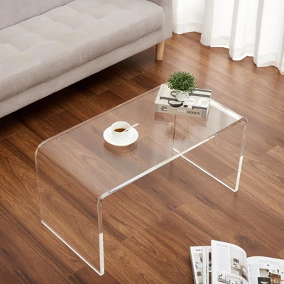 2025 New Update Acrylic Coffee Table, U-Shaped Clear Acrylic End Table 6 2025 New Update Acrylic Coffee Table, U-Shaped Clear Acrylic End Table - Image 6
