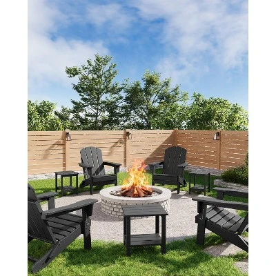 Sturdy 2-Tier HDPE Adirondack Side Table - Weather Resistant For Patio, Poolside, Porch - Indoor/Outdoor 5 Sturdy 2-Tier HDPE Adirondack Side Table - Weather Resistant For Patio, Poolside, Porch - Indoor/Outdoor - Image 5