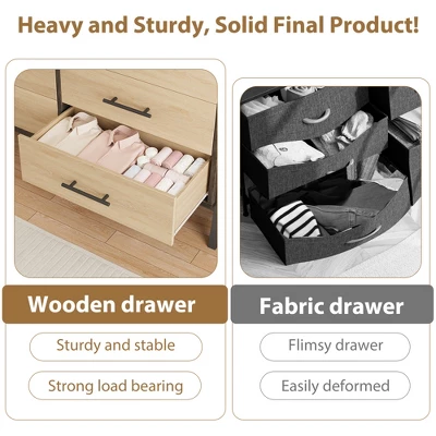 7 Dresser For Bedroom, 52" Wide Dresser, Wide Drawer With Storage Freestanding, Wooden Storage Chest For Living Room, Bedroom 5 7 Dresser For Bedroom, 52" Wide Dresser, Wide Drawer With Storage Freestanding, Wooden Storage Chest For Living Room, Bedroom - Image 5