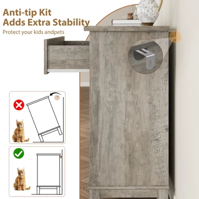 4 Dresser For Bedroom, 34.8" Tall Drawer Dresser With Storage Freestanding, Wooden Closet Storage Chest For Living Room, Bedroom, Office 7 4 Dresser For Bedroom, 34.8" Tall Drawer Dresser With Storage Freestanding, Wooden Closet Storage Chest For Living Room, Bedroom, Office - Image 7