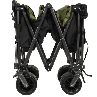 49" 300L Collapsible Folding Beach Wagon With Tailgate, All-Terrain 7"x 4" Big Wheels, Heavy Duty 400LBS Beach Wagon Cart For Garden Sports Camping 4 49" 300L Collapsible Folding Beach Wagon With Tailgate, All-Terrain 7"x 4" Big Wheels, Heavy Duty 400LBS Beach Wagon Cart For Garden Sports Camping - Image 4