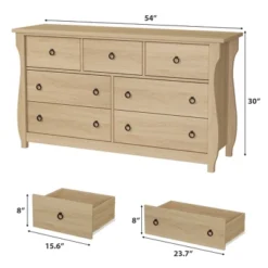Garvee 7 Dresser For Bedroom, 54" Wide Drawer Dresser With Storage Chest, Freestanding Wooden Closet Storage Chest For Bedroom 12 Garvee 7 Dresser For Bedroom, 54" Wide Drawer Dresser With Storage Chest, Freestanding Wooden Closet Storage Chest For Bedroom -Garvee Sales GUEST b51469a5 7dd6 4393 b26c 0a4c38b491d4 1
