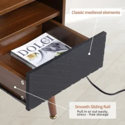 Mid-Century Nightstand With Drawers, Side Table With Charging Station 11 Mid-Century Nightstand With Drawers, Side Table With Charging Station -Garvee Sales GUEST b5d0ad6c 5ba5 46aa bc17 e36f4f0280ee