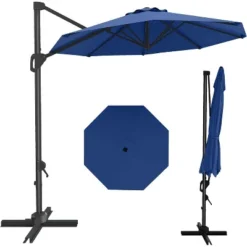 10FT Sepia Cantilever Umbrella With Base Round Top Patio Umbrella Sun Shade Windproof Offset Umbrella With 360-Degree Rotation 19 10FT Sepia Cantilever Umbrella With Base Round Top Patio Umbrella Sun Shade Windproof Offset Umbrella With 360-Degree Rotation -Garvee Sales GUEST b5ec87b6 1073 4a26 9fdd de555ee43b79