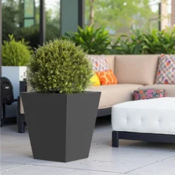 18" Outdoor Flower Plant Pots, Outsunny Tall Planters With Drainage Hole, Indoor Planters For Porch, Front Door, Entryway, Patio And Deck Black 8 18" Outdoor Flower Plant Pots, Outsunny Tall Planters With Drainage Hole, Indoor Planters For Porch, Front Door, Entryway, Patio And Deck Black -Garvee Sales GUEST b67e189c 7bc0 4624 9891 fcab968b9bb3