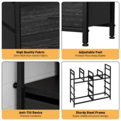 Dresser TV Stand With Power Outlet, Bedroom Dresser With 9 Drawers, Chest Of Drawers, Steel Frame Storage Closet For Living Room Hallway 17 Dresser TV Stand With Power Outlet, Bedroom Dresser With 9 Drawers, Chest Of Drawers, Steel Frame Storage Closet For Living Room Hallway -Garvee Sales GUEST b732334d 415f 4874 b107 f2b69e7fa4ad