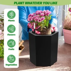 16 Inch Tall Planters Set Of 2, Self Watering Pots With Water Level Monitor, Bottom Wheels And Drainage Hole, Outdoor & Indoor Plant Pots For Patio 15 16 Inch Tall Planters Set Of 2, Self Watering Pots With Water Level Monitor, Bottom Wheels And Drainage Hole, Outdoor & Indoor Plant Pots For Patio -Garvee Sales GUEST b7ef2d4d 4561 4341 8d04 f7f3fec6ded5