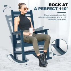 Outdoor HDPE Rocking Chairs – Oversized All-Weather Patio Rockers – Heavy Duty 350lb Capacity, Anti-Rollover Design (Blue) 13 Outdoor HDPE Rocking Chairs – Oversized All-Weather Patio Rockers – Heavy Duty 350lb Capacity, Anti-Rollover Design (Blue) -Garvee Sales GUEST b81ada31 dec1 4477 9358 27be7156ac3e