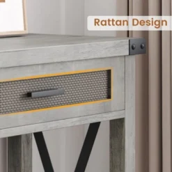 43" Console Table With Rattan Drawers, 2-Tier Farmhouse Narrow Entryway Table , Sofa Table, Console Tables For Entryway -Garvee Sales GUEST b866d87d e46b 4077 9987 4e391a747c96