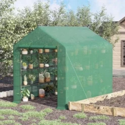 Outdoor Greenhouse With 18 Shelves, Roll-up Zipper Door Portable Walk-in Greenhouse, Heavy Duty Garden Accessory Tent For Backyard 15 Outdoor Greenhouse With 18 Shelves, Roll-up Zipper Door Portable Walk-in Greenhouse, Heavy Duty Garden Accessory Tent For Backyard -Garvee Sales GUEST b8a2798b e89b 4c49 a331 639078db8ec8