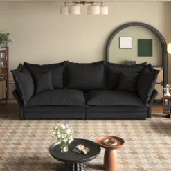 90.55" Modern Sofa Couch, Comfy Upholstered Deep Seat Sofa With Pillows, Convertible Loveseat For Living Room Bedroom Apartment Office 17 90.55" Modern Sofa Couch, Comfy Upholstered Deep Seat Sofa With Pillows, Convertible Loveseat For Living Room Bedroom Apartment Office -Garvee Sales GUEST b98cf28b ffc7 4133 84c0 4627571b9196