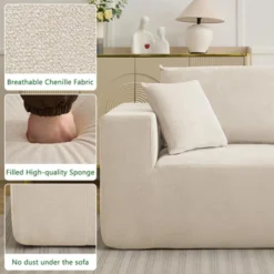 Sectional Sofa, Sleeper Sofa Couches With L-Shape Chaise, With Deep Seat, Upholstered Couches For Living Room Bedroom, No Assembly Required -Garvee Sales GUEST b9dda5c3 92d9 42e6 9093 952b84ca808c