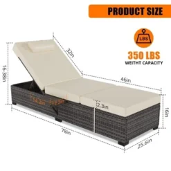 Garvee Outdoor PE Wicker Chaise Lounge Chairs Set Of 2 Patio Brown Rattan Reclining Chair Adjustable Backrest Pool Sunbathing Recliners 13 Garvee Outdoor PE Wicker Chaise Lounge Chairs Set Of 2 Patio Brown Rattan Reclining Chair Adjustable Backrest Pool Sunbathing Recliners -Garvee Sales GUEST bab88182 d376 48fa b008 8586a1444880