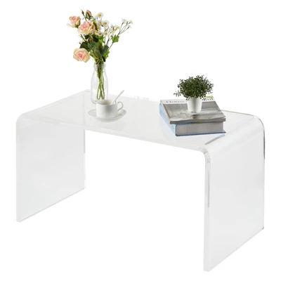2025 New Update Acrylic Coffee Table, U-Shaped Clear Acrylic End Table 1 2025 New Update Acrylic Coffee Table, U-Shaped Clear Acrylic End Table
