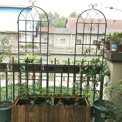 4 Pack Metal Garden Trellis 86.7" X 19.7"/71"x19.7" Rustproof Trellis For Climbing Plants Outdoor Flower Support Black 2 4 Pack Metal Garden Trellis 86.7" X 19.7"/71"x19.7" Rustproof Trellis For Climbing Plants Outdoor Flower Support Black - Image 2