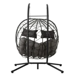 2 Persons Egg Chair With Stand, Large Rattan Wicker Swing With Headrest, Thick Cushion, Indoor Outdoor Hanging Basket Chair 8 2 Persons Egg Chair With Stand, Large Rattan Wicker Swing With Headrest, Thick Cushion, Indoor Outdoor Hanging Basket Chair -Garvee Sales GUEST bb7ad3fb 9399 4c13 b48c 72684b1ac5c3