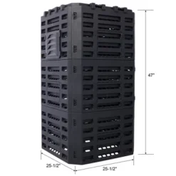 Garden Composter Bin Made From Recycled Plastic, Outdoor Compost Bin, 90/132 Gallons Large Compost Bin,abstract,black,25in,2.08ft 8 Garden Composter Bin Made From Recycled Plastic, Outdoor Compost Bin, 90/132 Gallons Large Compost Bin,abstract,black,25in,2.08ft -Garvee Sales GUEST bc154e0d 3d24 4774 ab1f 7c6730fda98f