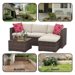 Garvee 3 Pieces Patio Furniture Set Outdoor Sectional Wicker Patio Furniture Patio Couch With Ottoman And Outdoor Storage Glass Table 12 Garvee 3 Pieces Patio Furniture Set Outdoor Sectional Wicker Patio Furniture Patio Couch With Ottoman And Outdoor Storage Glass Table -Garvee Sales GUEST bc4e96ac 4486 426b b221 7e01cdf5632c 1